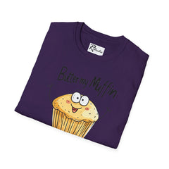 Naughty Nibbles Funny Adult Humor Cartoon Muffin Unisex Soft-Style T-Shirt