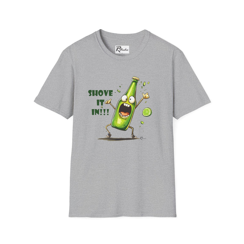 Naughty Nibbles Funny Adult Humor Cartoon Mexican Beer Unisex Soft-Style T-Shirt