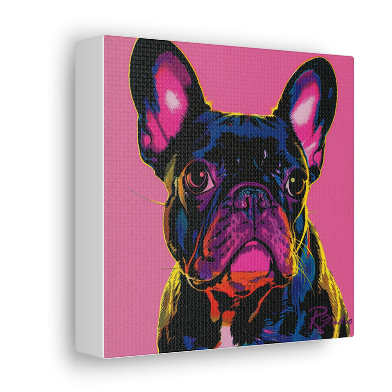 Colorful Pop Art French Bulldog Canvas Print - Multicolored Home Decor