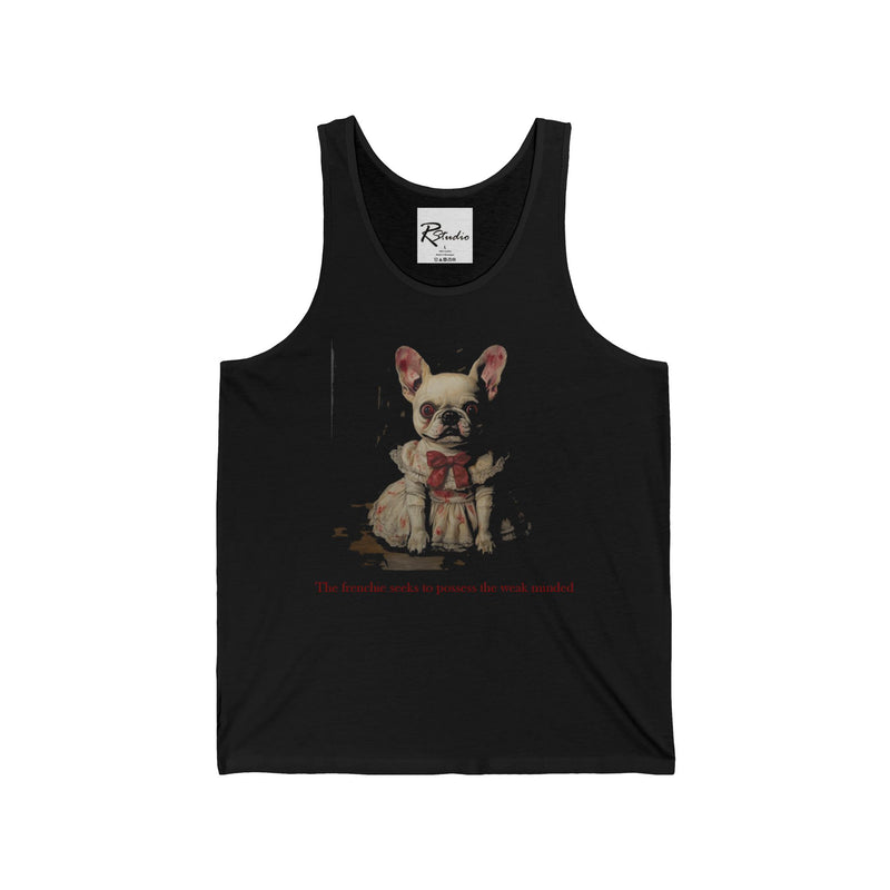 French Bulldog Halloween Possessed Doll Fine Art Unisex Soft-Style Tank Top