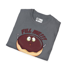 Naughty Nibbles Funny Adult Humor Boston Cream Donut Unisex Soft-Style T-Shirt