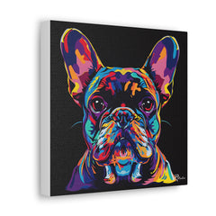 Colorful Pop Art French Bulldog Canvas Print - Multicolored Home Decor