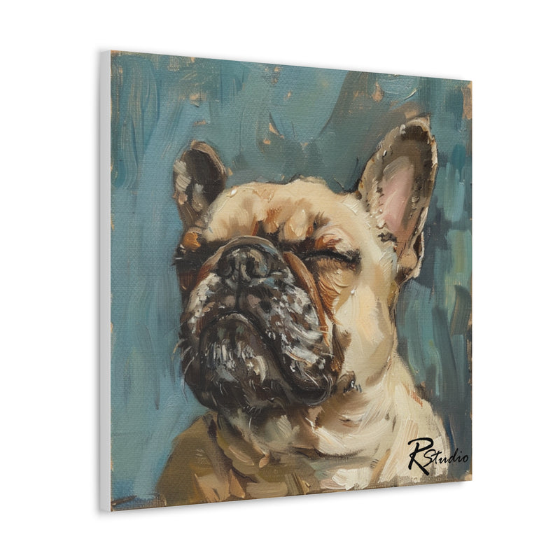 Colorful Fine Art French Bulldog Canvas Print - Multicolored Home Decor