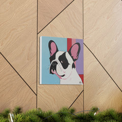 Colorful Fine Art French Bulldog Canvas Print - Multicolored Home Decor