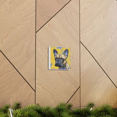 Colorful Art Nouveau French Bulldog Canvas Print - Multicolored Home Decor