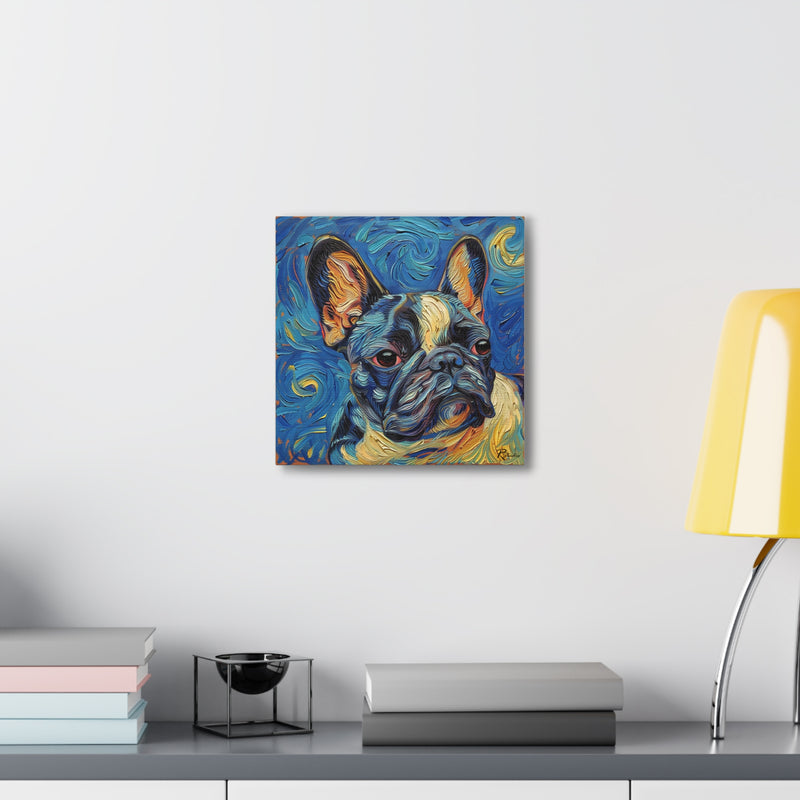 Colorful Fine Art French Bulldog Canvas Print - Multicolored Home Decor