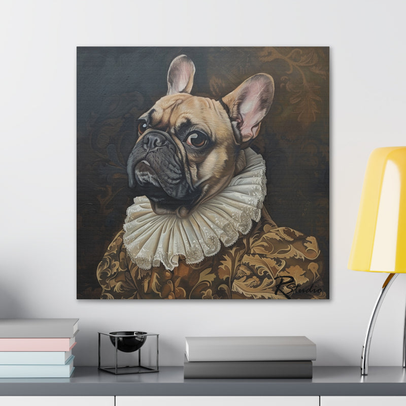 Colorful Fine Art French Bulldog Canvas Print - Multicolored Home Decor