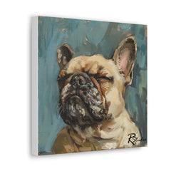 Colorful Fine Art French Bulldog Canvas Print - Multicolored Home Decor