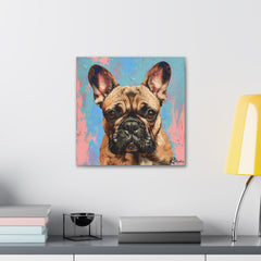 Colorful Fine Art French Bulldog Canvas Print - Multicolored Home Decor