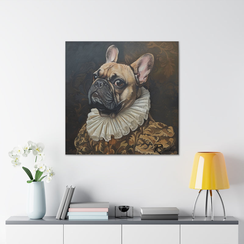 Colorful Fine Art French Bulldog Canvas Print - Multicolored Home Decor