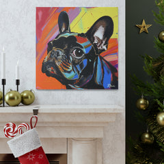 Colorful Pop Art French Bulldog Canvas Print - Multicolored Home Decor