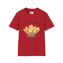 Naughty Nibbles Funny Adult Humor Cartoon Nachos Unisex Soft-Style T-Shirt