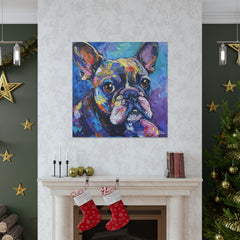 Colorful Fine Art French Bulldog Canvas Print - Multicolored Home Decor