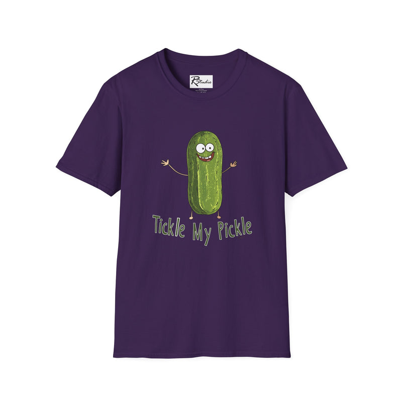 Naughty Nibbles Funny Adult Humor Cartoon Pickle Unisex Soft-Style T-Shirt