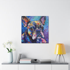 Colorful Fine Art French Bulldog Canvas Print - Multicolored Home Decor