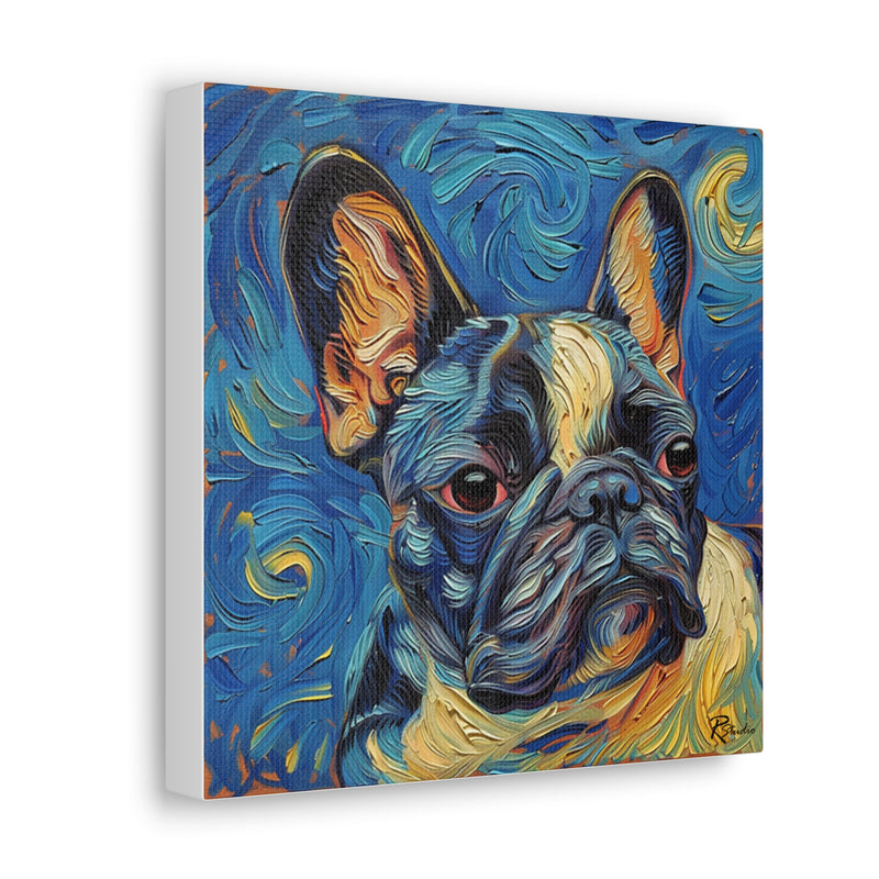 Colorful Fine Art French Bulldog Canvas Print - Multicolored Home Decor