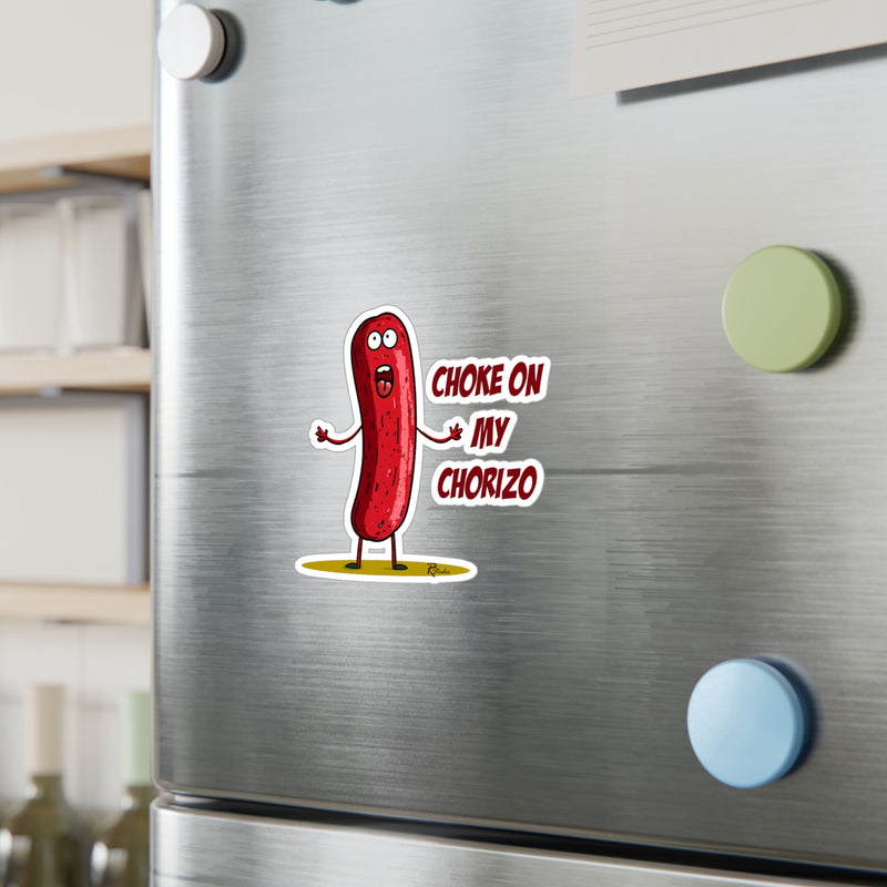 Naughty Nibbles Funny Adult Humor Chorizo Vinyl Kiss-Cut Decals - Durable & Removable