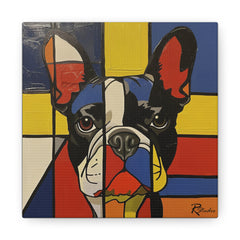 Colorful Modern Art French Bulldog Canvas Print - Multicolored Home Decor