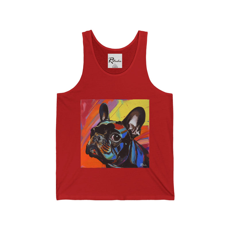 French Bulldog Fine Art Unisex Jersey Tank Top - Stylish & Comfortable