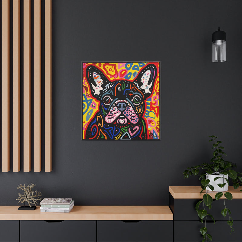 Colorful Modern Pop Art French Bulldog Canvas Print - Multicolored Home Decor