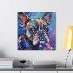 Colorful Fine Art French Bulldog Canvas Print - Multicolored Home Decor