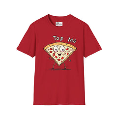 Naughty Nibbles Funny Adult Humor Cartoon Pizza Slice Unisex Soft-Style T-Shirt