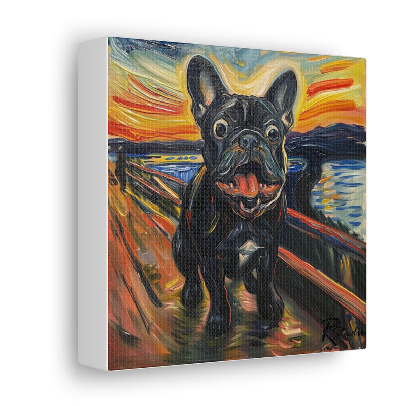 Colorful Fine Art French Bulldog Canvas Print - Multicolored Home Decor