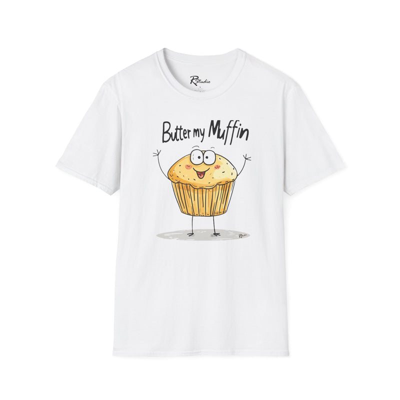 Naughty Nibbles Funny Adult Humor Cartoon Muffin Unisex Soft-Style T-Shirt