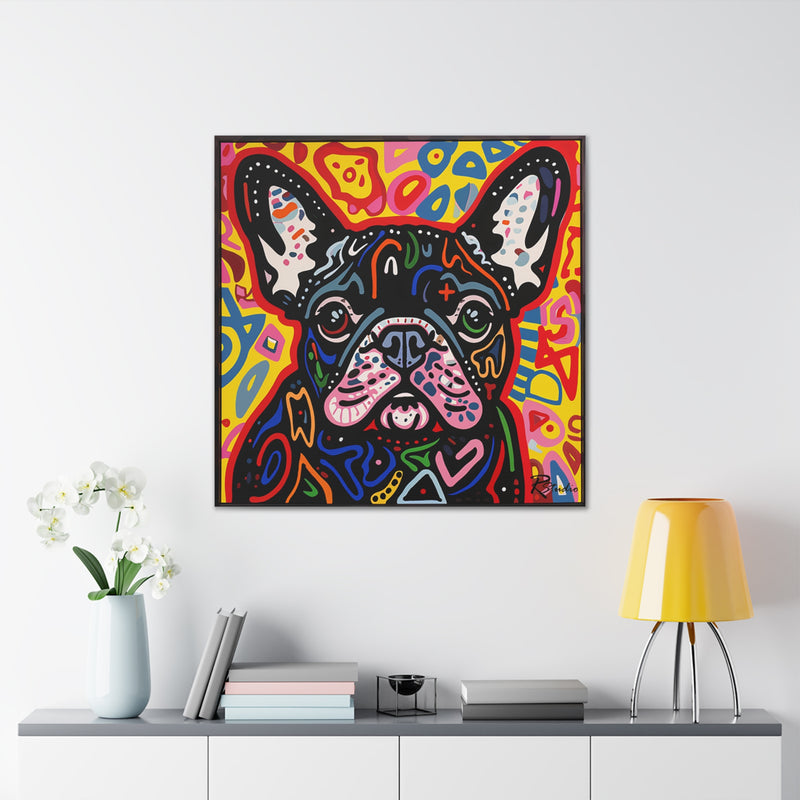 Colorful Modern Pop Art French Bulldog Canvas Print - Multicolored Home Decor