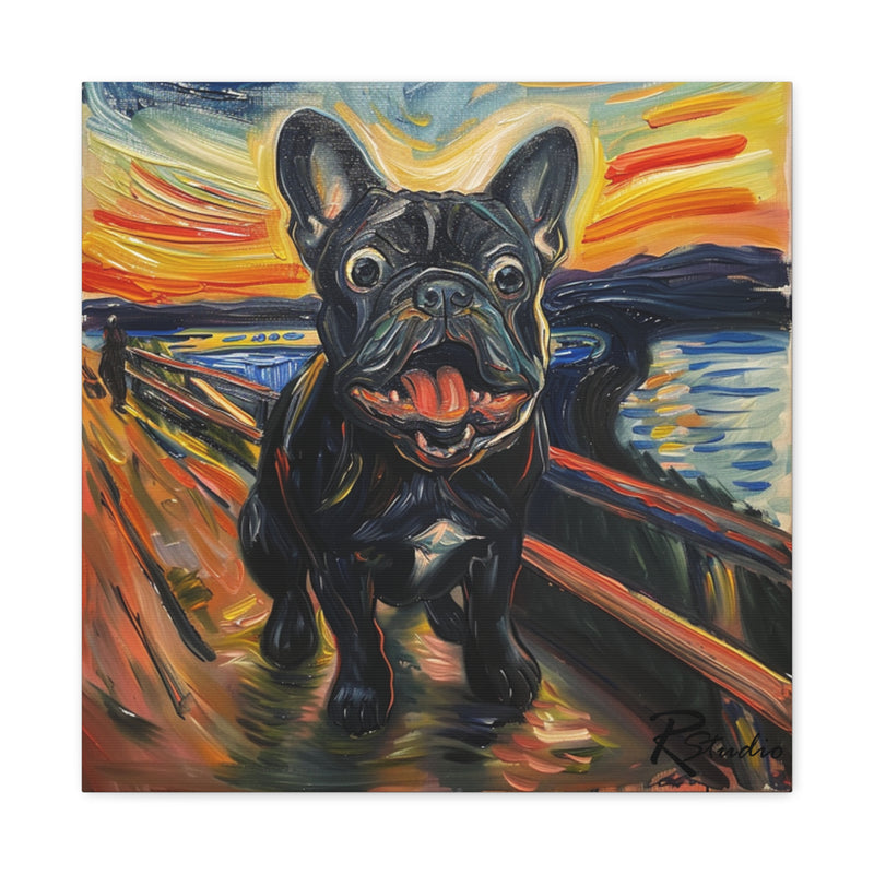 Colorful Fine Art French Bulldog Canvas Print - Multicolored Home Decor