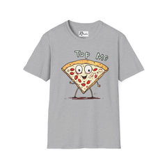 Naughty Nibbles Funny Adult Humor Cartoon Pizza Slice Unisex Soft-Style T-Shirt