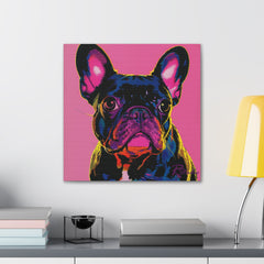 Colorful Pop Art French Bulldog Canvas Print - Multicolored Home Decor