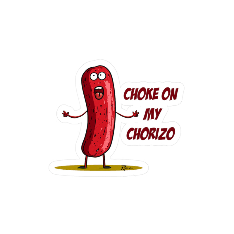 Naughty Nibbles Funny Adult Humor Chorizo Vinyl Kiss-Cut Decals - Durable & Removable