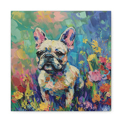 Colorful Fine Art French Bulldog Canvas Print - Multicolored Home Decor