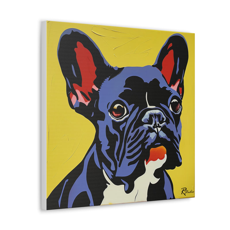 Colorful Pop Art French Bulldog Canvas Print - Multicolored Home Decor