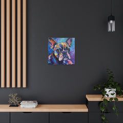 Colorful Fine Art French Bulldog Canvas Print - Multicolored Home Decor