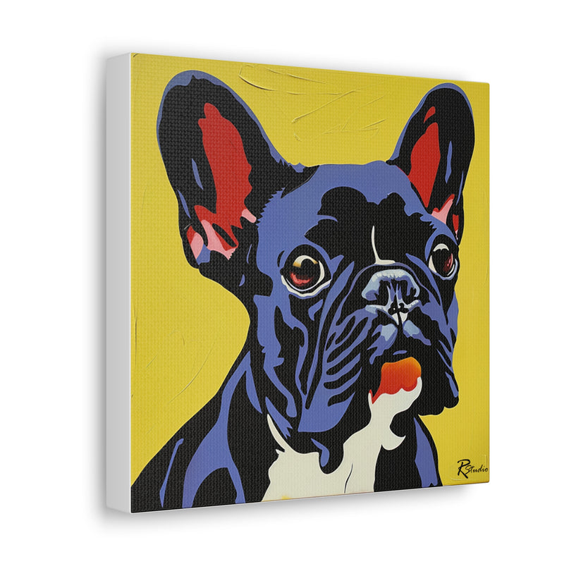 Colorful Pop Art French Bulldog Canvas Print - Multicolored Home Decor