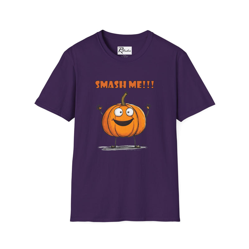 Naughty Nibbles Funny Adult Humor Cartoon Pumpkin Unisex Soft-Style T-Shirt