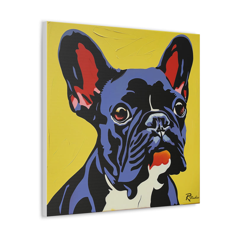 Colorful Pop Art French Bulldog Canvas Print - Multicolored Home Decor