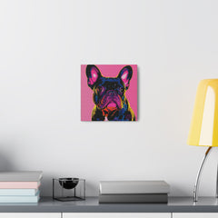 Colorful Pop Art French Bulldog Canvas Print - Multicolored Home Decor