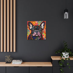 Colorful Modern Pop Art French Bulldog Canvas Print - Multicolored Home Decor