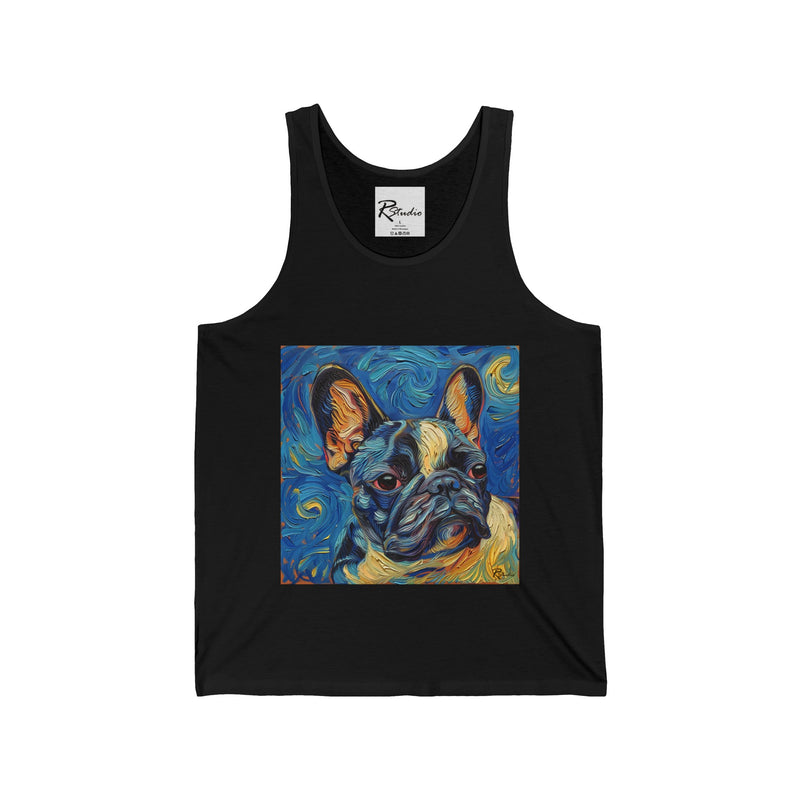 French Bulldog Fine Art Unisex Jersey Tank Top - Stylish & Comfortable