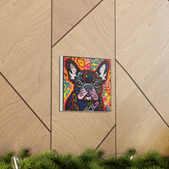 Colorful Modern Pop Art French Bulldog Canvas Print - Multicolored Home Decor