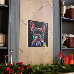 Colorful Pop Art French Bulldog Canvas Print - Multicolored Home Decor