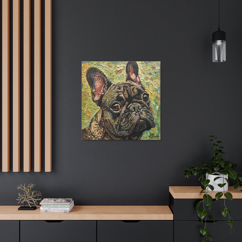 Colorful Fine Art French Bulldog Canvas Print - Multicolored Home Decor