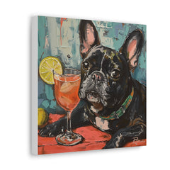 Colorful Fine Art French Bulldog Canvas Print - Multicolored Home Decor