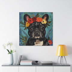 Colorful Fine Art French Bulldog Canvas Print - Multicolored Home Decor