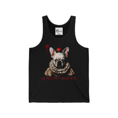 French Bulldog Halloween Creepy Clown Fine Art Unisex Soft-Style Tank Top