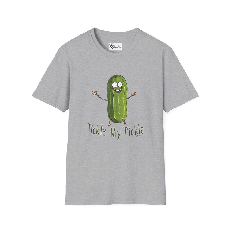 Naughty Nibbles Funny Adult Humor Cartoon Pickle Unisex Soft-Style T-Shirt