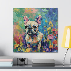 Colorful Fine Art French Bulldog Canvas Print - Multicolored Home Decor